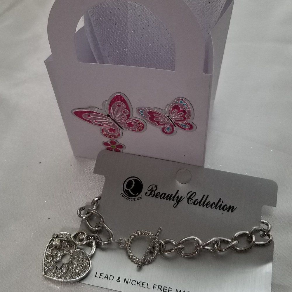 BEAUTY COLLECTION Heart  Silver Bracelet